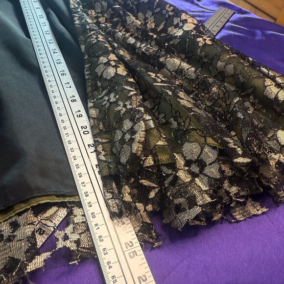 NEW📌 Je Matadi Lace Black/ Gold Floral Maxi Formal Dress with Long Slit - Picture 14 of 15